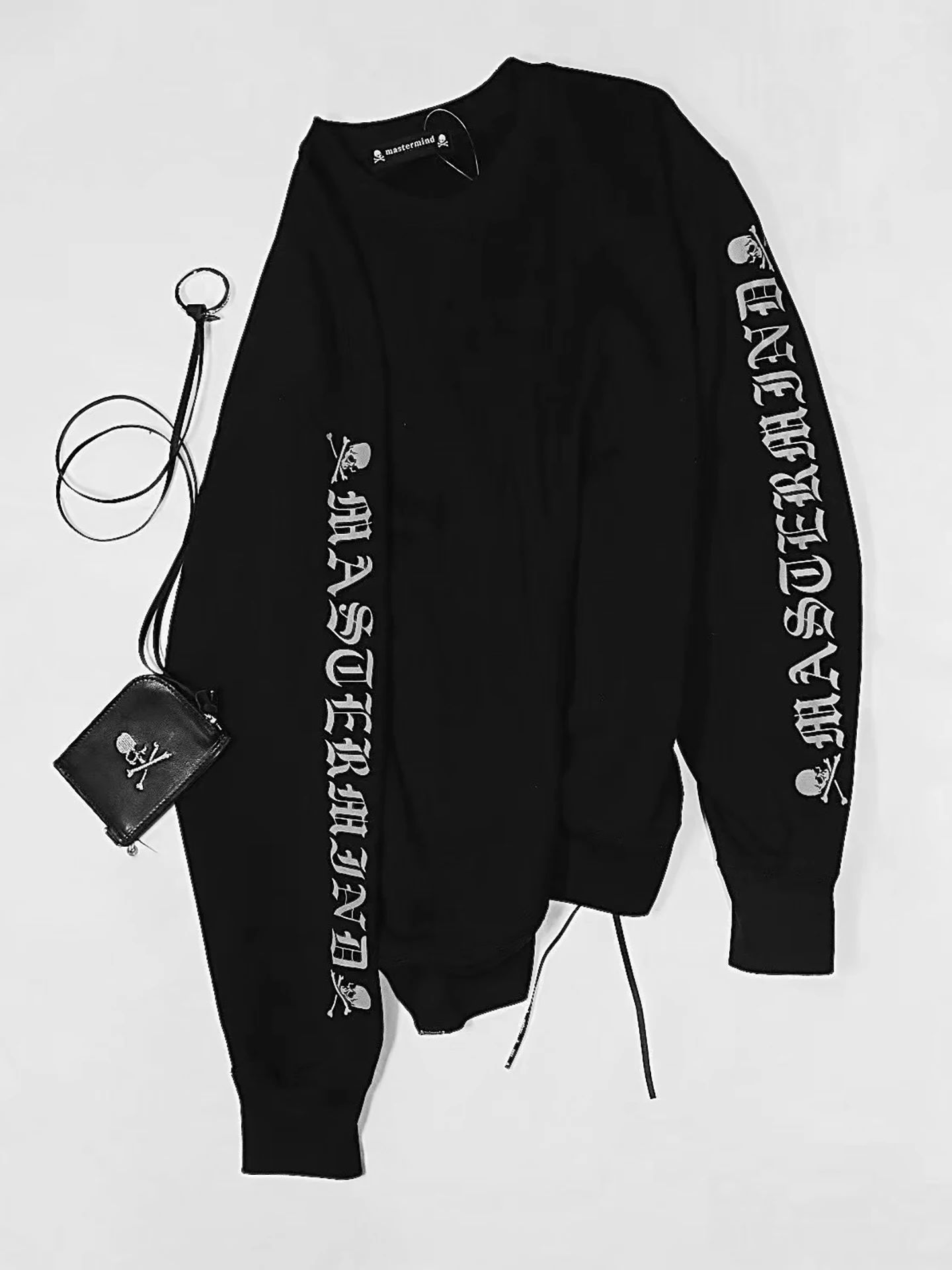 

Mastermind Skull Head Silver Heat Transfer Loose Fit round Ne Couple Warm Pure Cotton Trendy Sweatirt Long Sve Crew Ne