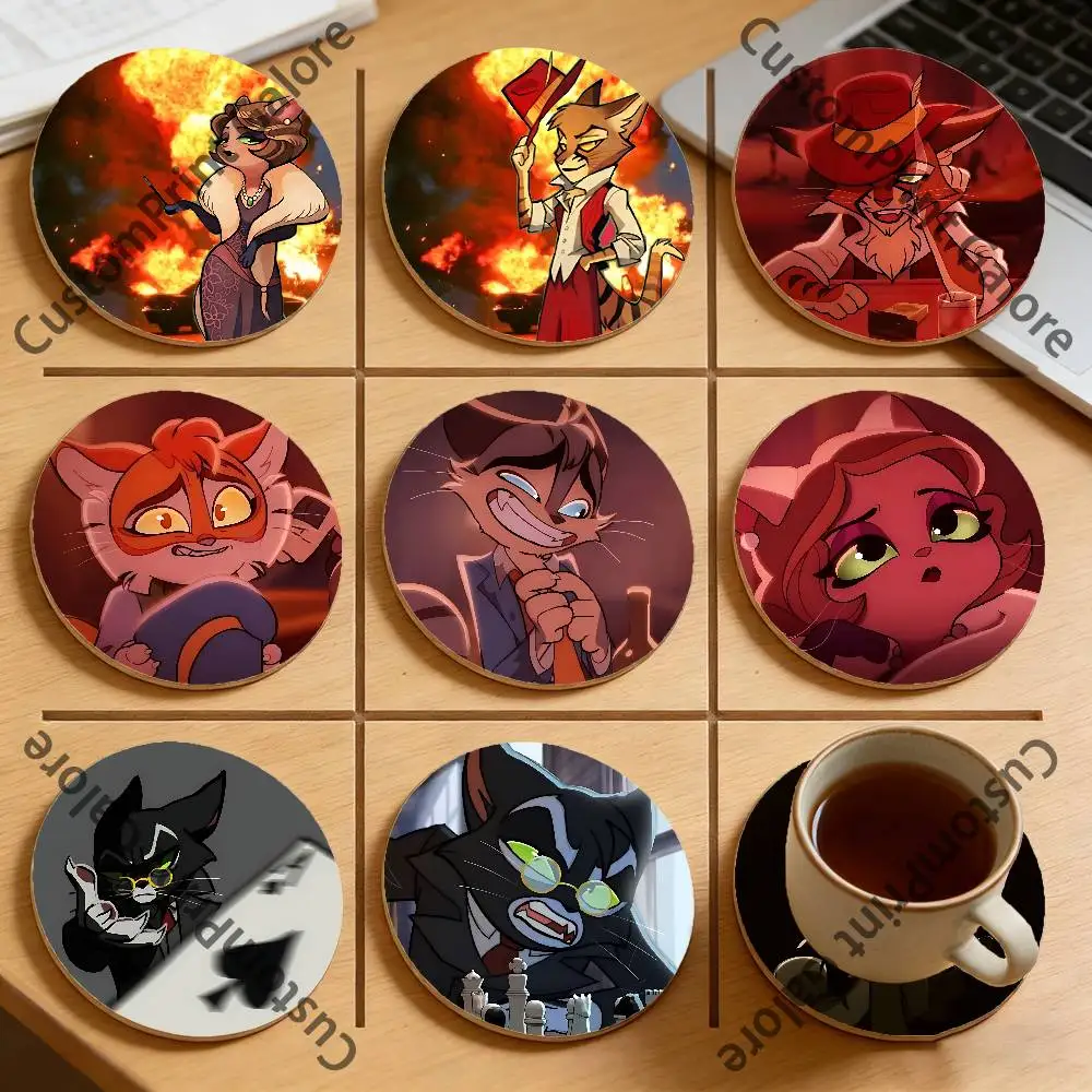 

L-Lackadaisy Heat-Resistant Pine Coasters Lightweight Sturdy for All Drinkware Easy to Clean