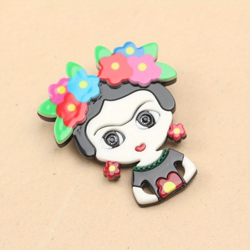 New Personality Elegant Cute Head Garland Ladies Brooch Pin Corsage Accessories Fashion Hanging image 6
