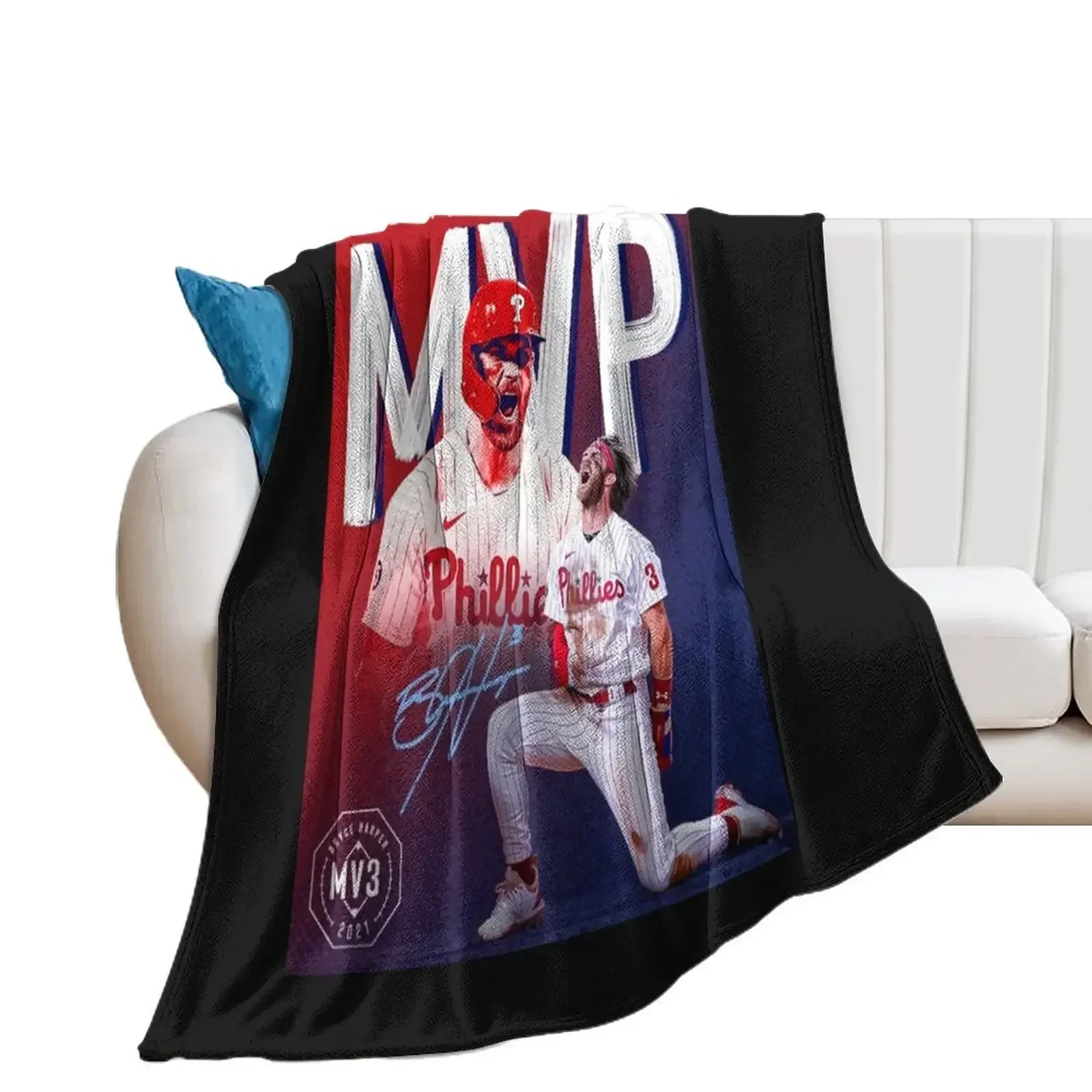 bryce harper mvp Throw Blanket Furry Blankets For Sofas Soft Blankets