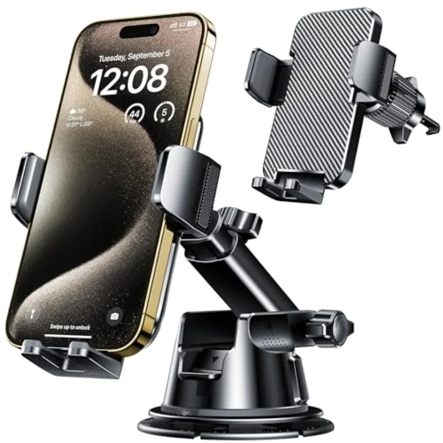 

Car phone holder with 360° rotation, stable and universal