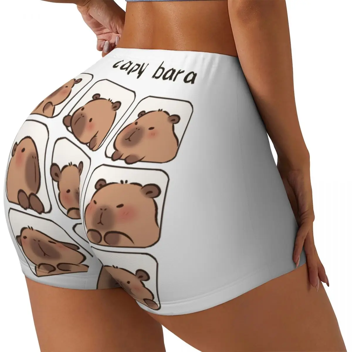 Custom Capybara Gym Biker Running Shorts for Women Workout Yoga Shorts