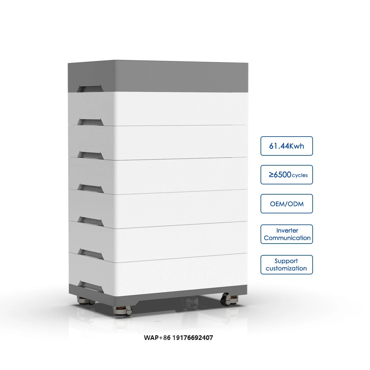 Stacked 100Ah 50Ah HVM 102V to 614V BYD Cell 20kwh 30kwh 40kwh 50kwh 60kwh High Voltage Solar Lithium LifePO4 Battery System