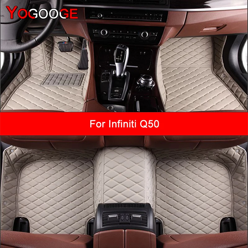 

YOGOOGE пользовательские автомобильные коврики для Infiniti Q50 автомобильные ковры аксессуары для ног Coche