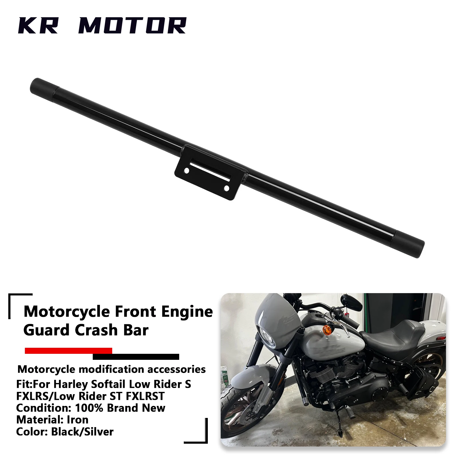 Motorcycle Front Engine Guard Crash Bar Protection Prevention Bar Fit For Harley Softail Low Rider S FXLRS/ST FXLRST 2022-2025