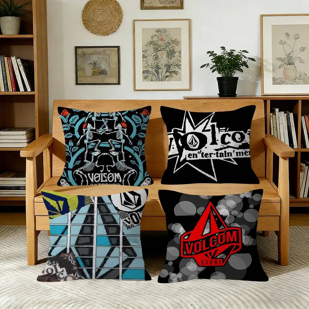 Funda de almohada a la moda V-Volcom Cool, funda de cojín de regalo para dormitorio, hogar, sofá, silla, decoración, funda de almohada