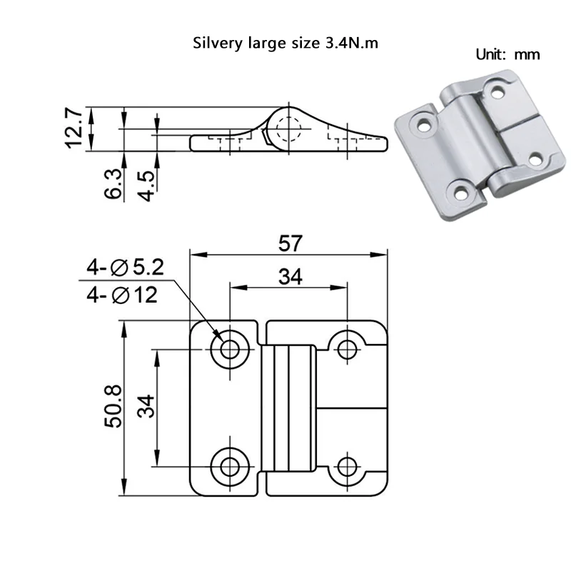 1 stks Zinklegering of Aluminium Constante Koppel Scharnier met Elke Stop Demping As Ingeindustriële Apparatuur Scharnier