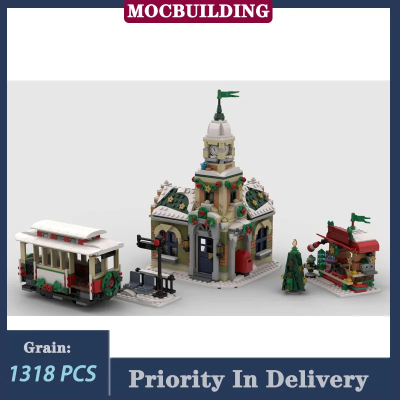 Winter School of Music Model Building Blocks Assembly MOC Architecture Scene School Classroom Collection Toys Christmas Gifts