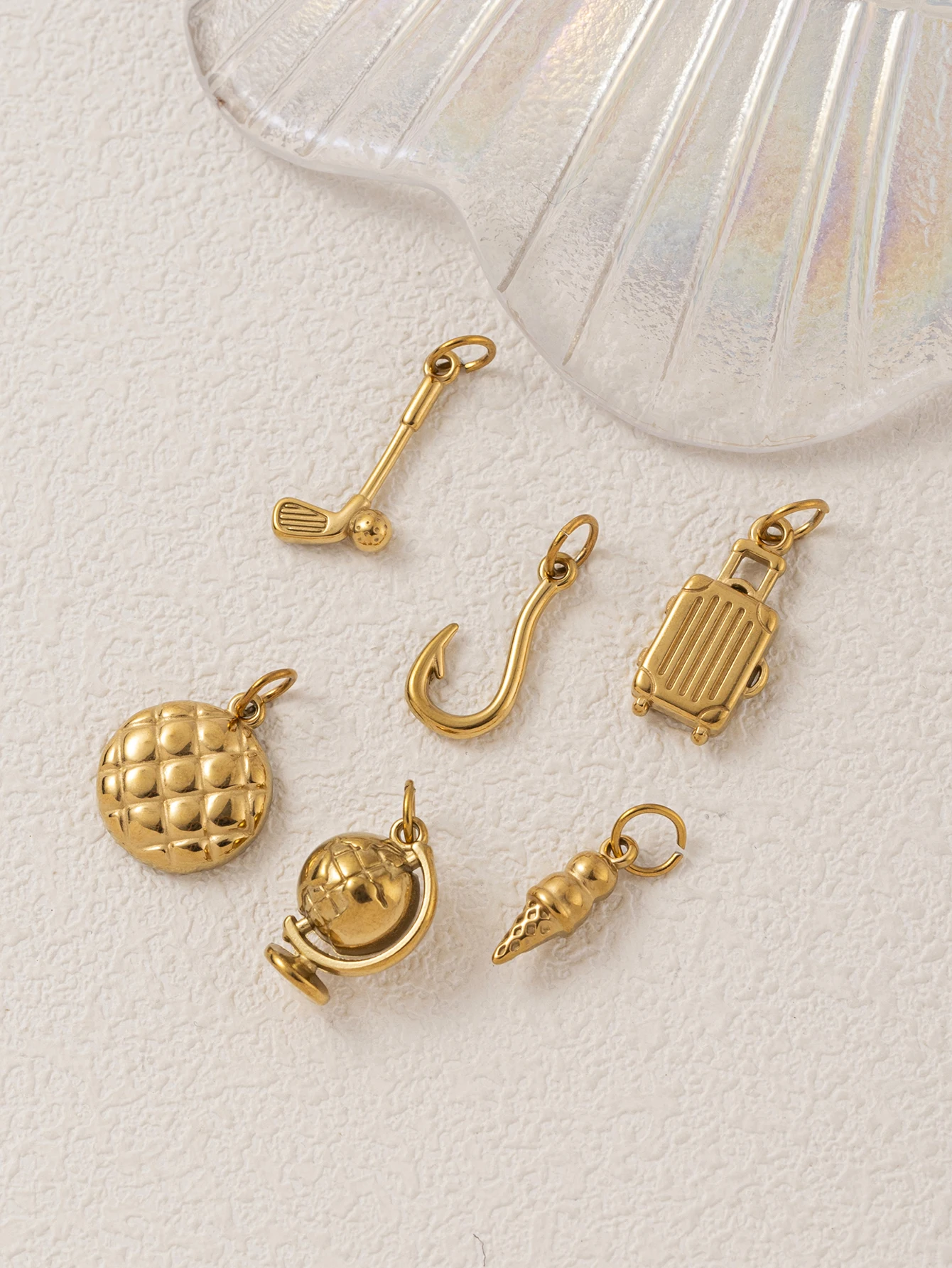 Edelstahl Mode Neu Täglich Ananas-Brötchen Eiscreme Gepäck DIY Anhänger Charms für Schmuck – Detail 2