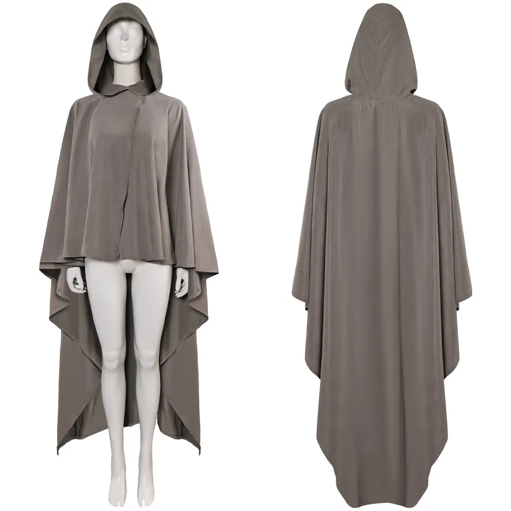 

Movie Space Battle Rey Cosplay Hooded Cloak Halloween Roleplay Cape Outfits Fantasia Carnival Party Outfits For Women Female