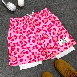 2024 Summer New Fitness Shorts Men's Running Training Sports Shorts Basketball Loose Casual Quarters Men's clothing