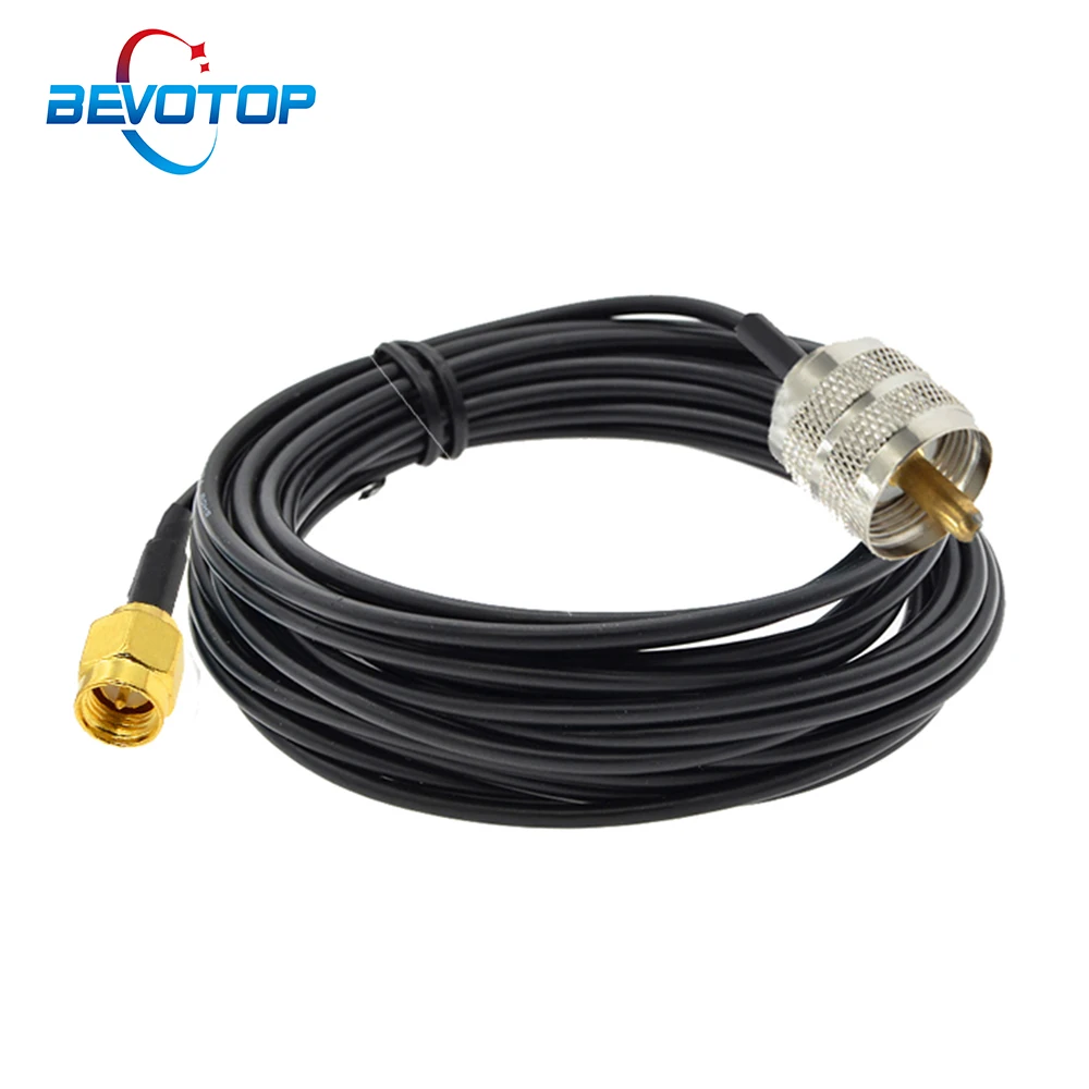RG174 Pigtail PL259 PL-259 UHF macho a SMA macho enchufe Pigtail RF Cable de extensión Coaxial Cable de puente Coaxial