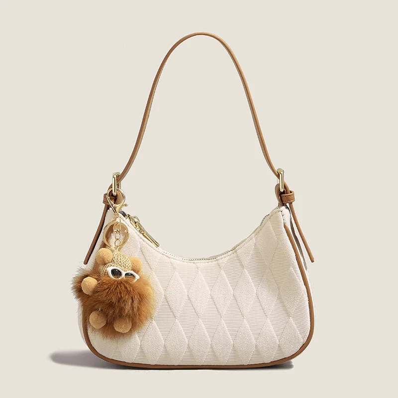 

Female Bag with Exquisite Details Presbyopic Pattern Shoulder Bag for Exceptional Craftsmanship Appreciation