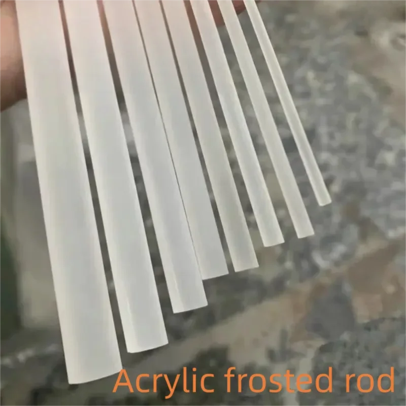 6 عبوات من أعواد بلاستيكية مستديرة بقطر 3/8 بوصة، قضبان أكريليك بلوري مقاس 19.68 بوصة، لتزيين إضاءة الحرف اليدوية والبستنة