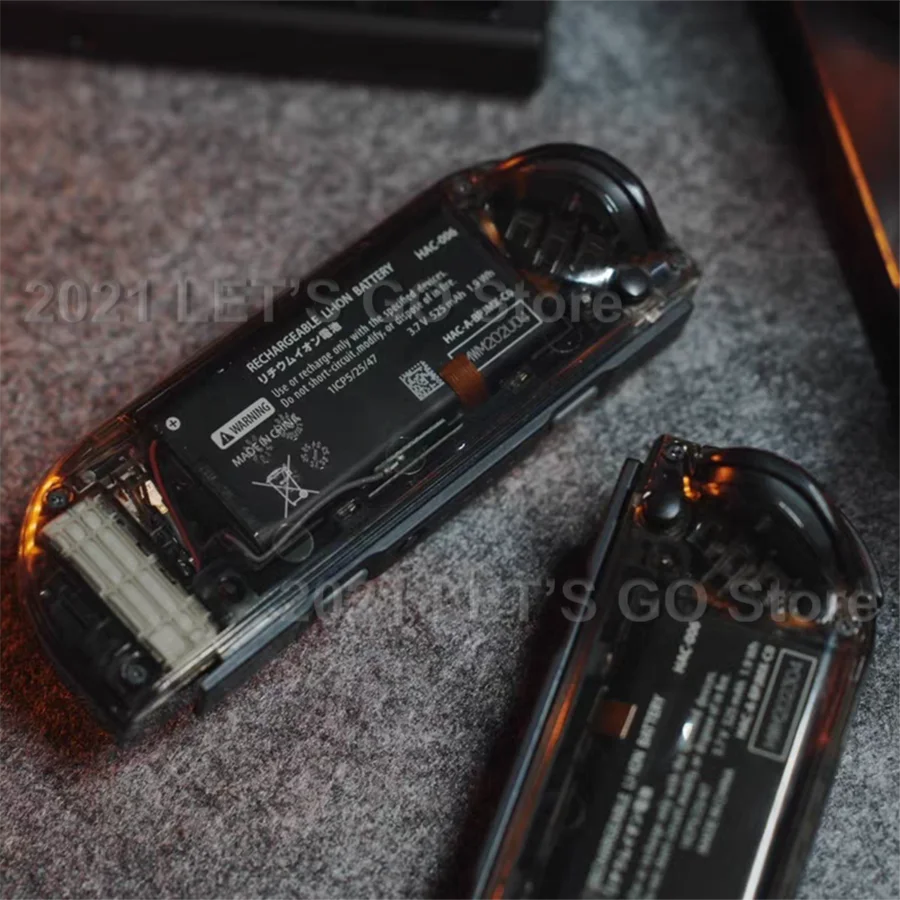 Nintendo Switch用の新しい透明な交換用ケース,青と赤の透明なリア