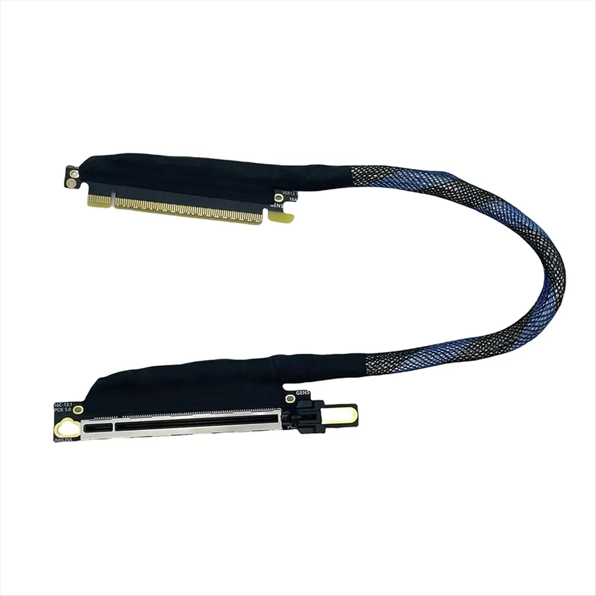 AT42 PCIE 5.0 X16 Graphics Card Extension Cable Silver-Plated PCI-E GEN5 64GT/S Adapter for Enhanced Server Performance 60CM