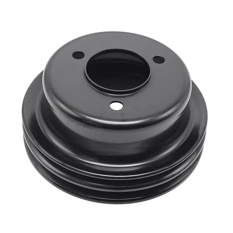 

AB56-Для двигателя Ford SB 260 289 V8, шкив водяного насоса с 2 пазами, черная сталь, для Mustang 1965-1967, шкив коленчатого вала