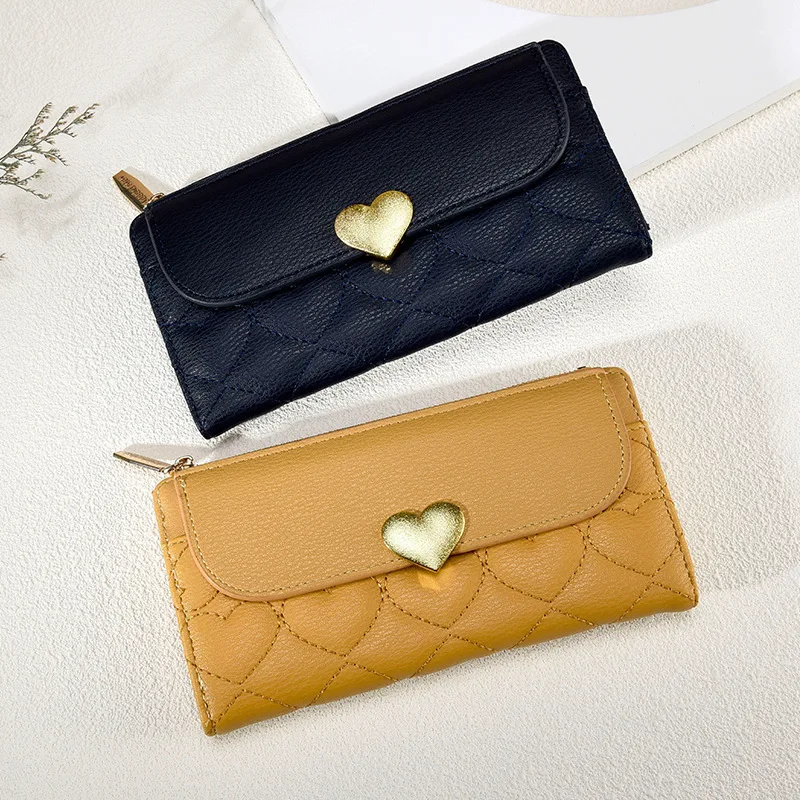 2023 Women Wallets Fashion Long PU Leather Top Quality Card Holder Classic Female Purse Zipper Wallet For Girls