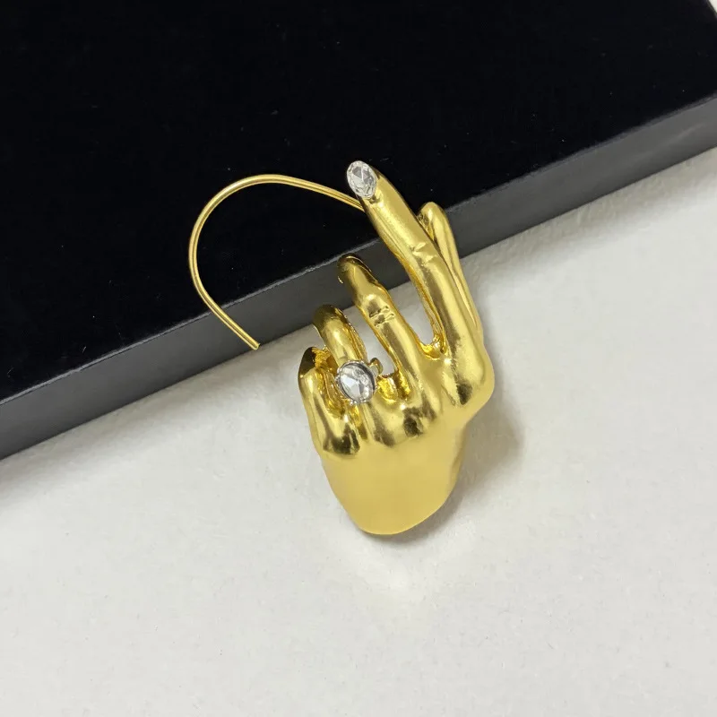 1 Stück Modischer Übertriebener Metall-Ohrstecker für Damen Statement-Schmuck Accessoire für Party und Show – Detail 8