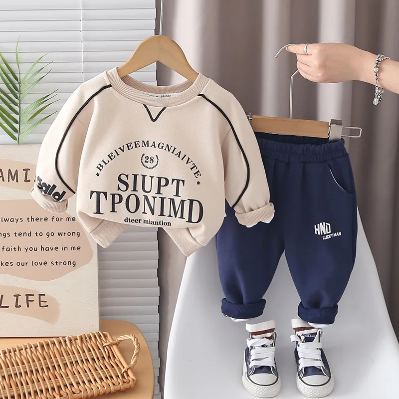 Boys Clothes Sets Spring Autumn Children Cotton Sweatshirts Pants 2pcs Sports Suit For Baby Tracksuits Kids Casual Outfits 4 5Y