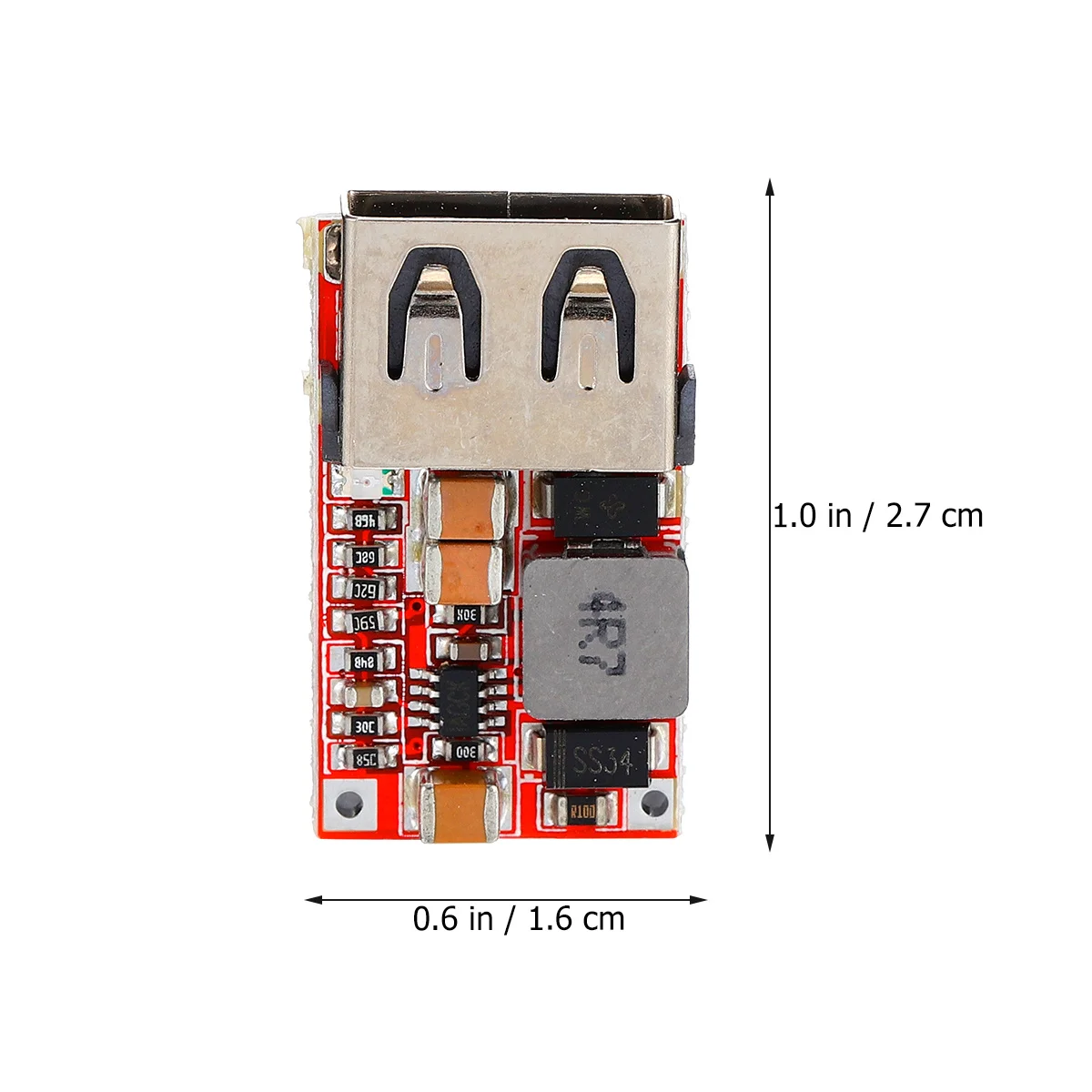 โมดูลแปลงไฟ DC-DC 5 ชิ้น 6-24V เป็น 5V 3A พร้อมพอร์ต USB สำหรับชาร์จในรถยนต์ผ่านช่องจุดบุหรี่ แบบไม่แยกวงจร ซิงโครนัส