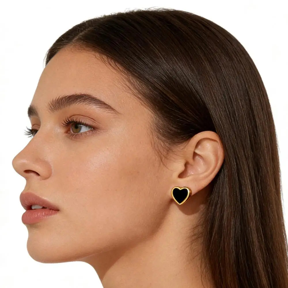 Koean Fashion Candy Color Acrylic Love Eardrop Simple Design Geometric Heart Party Jewelry Earrings Ear Studs All-match EarStuds