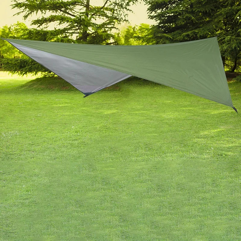 Camping Hangmat Met Regenvlieg Zeildoek En Klamboe, Draagbare Parachute Hangmat Voor Wandelen Buiten Reizen Achtertuin