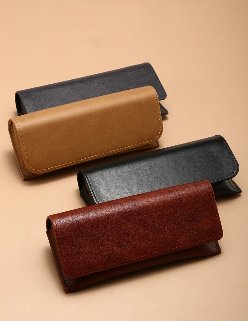 

Fashionable Rectangular Wallet Magnetic Soft Shell Glasses Case Portable Simple Sunglasses Case