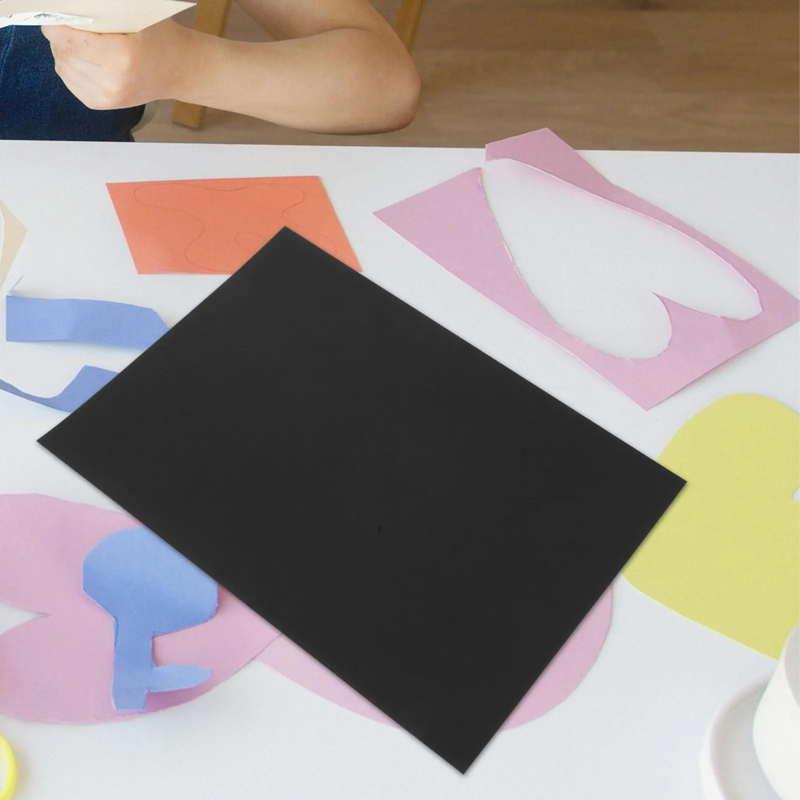 

50Pcs Black Cardstock A4 Dense Smooth Heavyweight Paper for DIY Projects Scrapbooking Greeting Cards Teacher Appreciation Craft