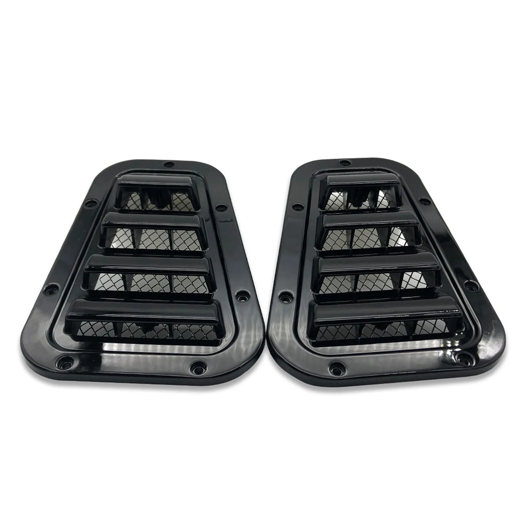 ABAH-4X Car Front Engine Hood Bonnet Side Trim Cover Air Outlet Flow Intake Scoop Vent Cover For Land Rover Defender 04-19