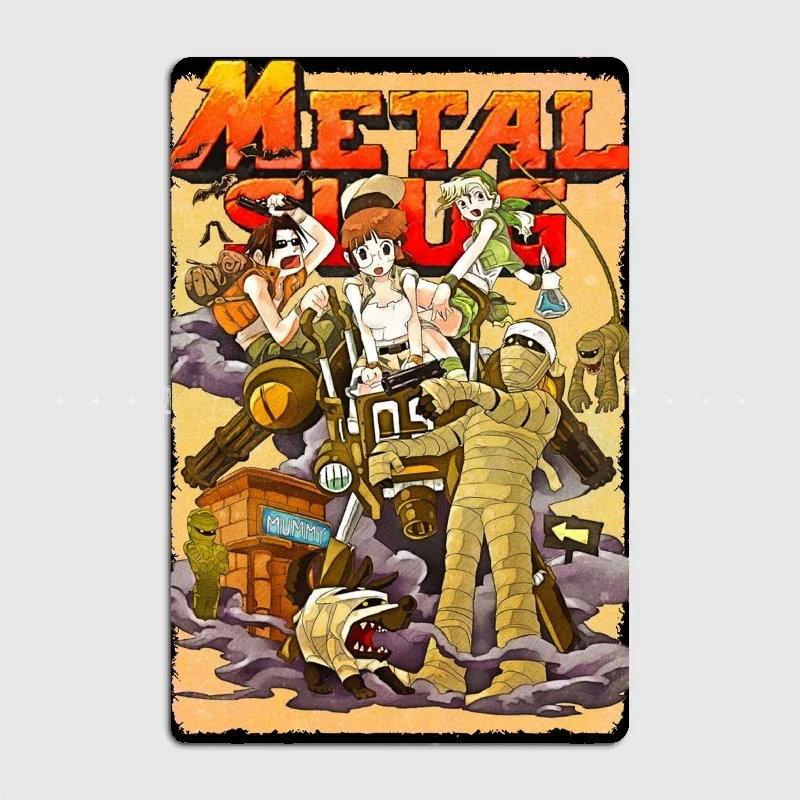 

METAL SLUG VINTAGE Poster Retro Metal Poster Sign Garage Club Indoor Wall Room Decoration Home Decor