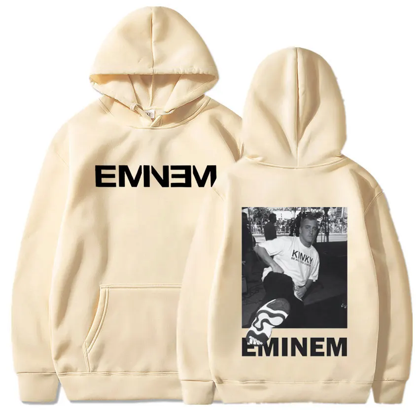 Signature Eminem Unisex Sweatshirt Hip Hop Slim Shady Fan Gift Rap God Tour Graphic Hoodies Men Women's Fashion Oversized Hoodie