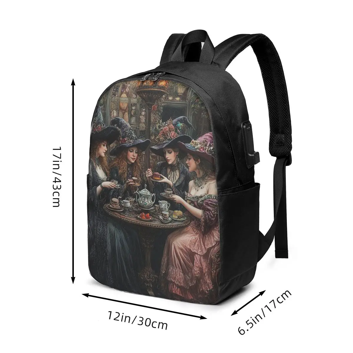 Wizards Witch Potion Design Backpack Travel Notebook Bag Computer College Student School Bag Laptop Shoulder Bags for Men Women