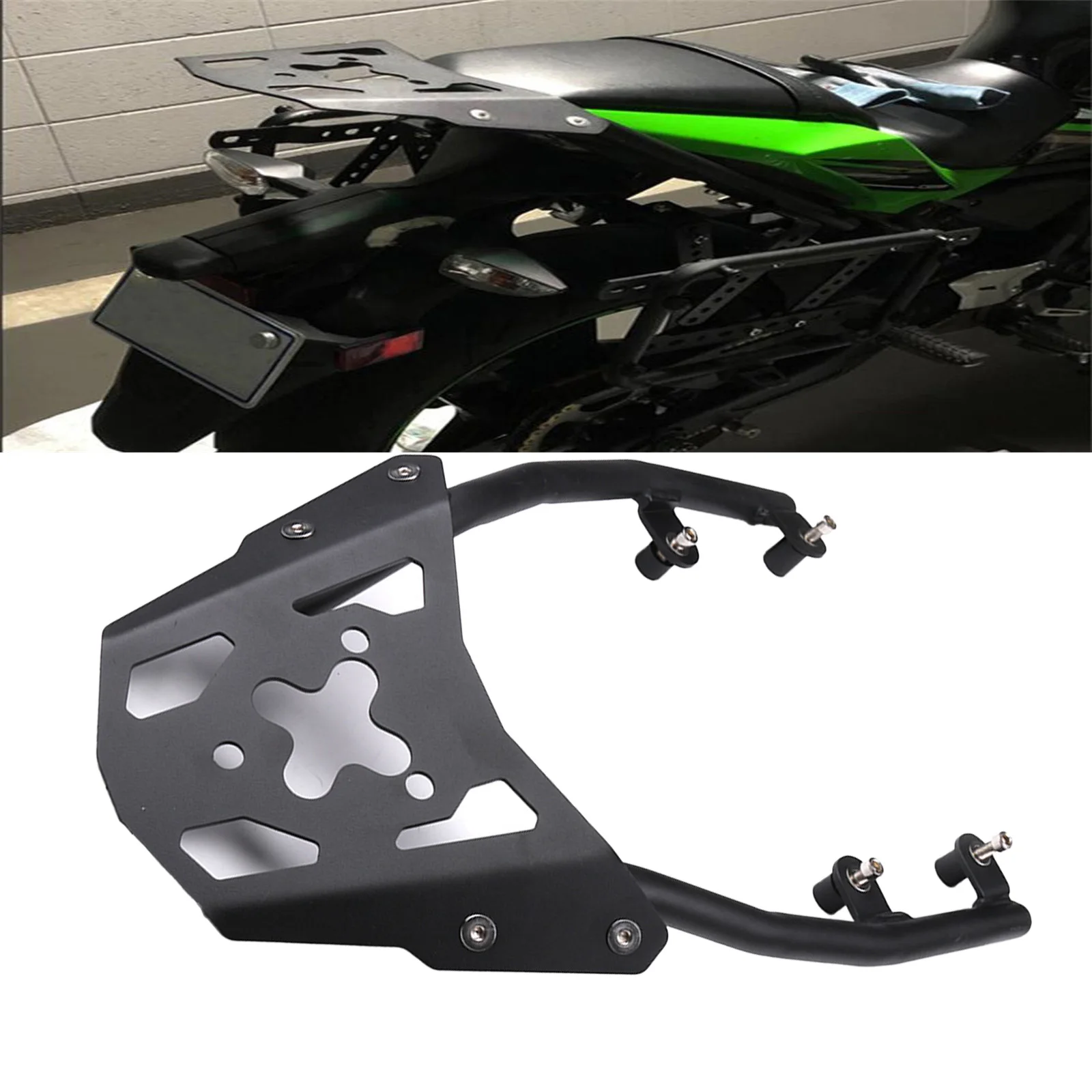 

Для мотоциклов Kawasaki Z650 Ninja 650 2019-2024: Задний багажник, крепление для кофра, полка-держатель, кронштейн для мотоциклетных багажных систем