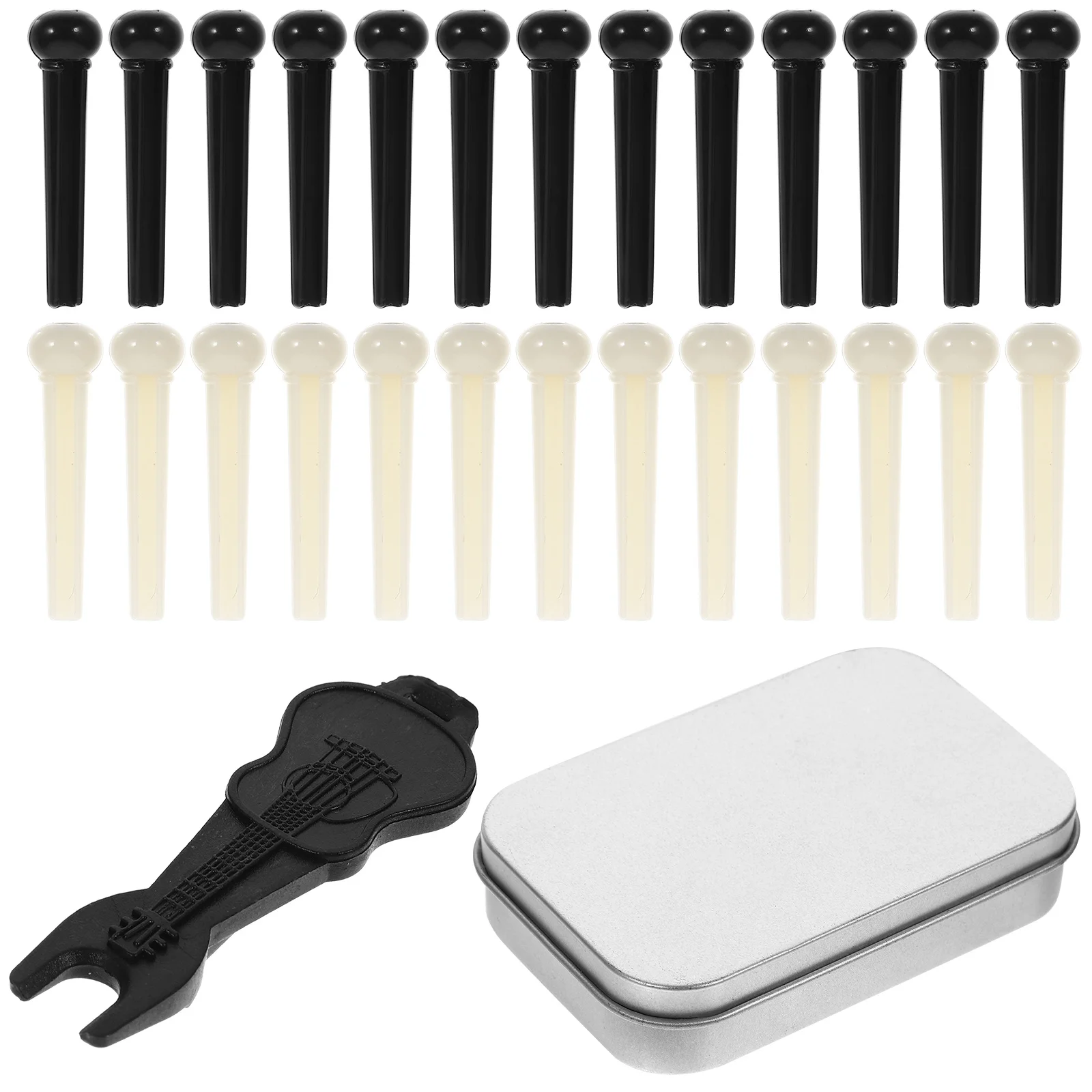 

1Set Acoustic Guitar Bridge Pin Durable Solid Plastic Stable String Fixation Easy Use Guitar Tuning Pins Set Bridge Pins