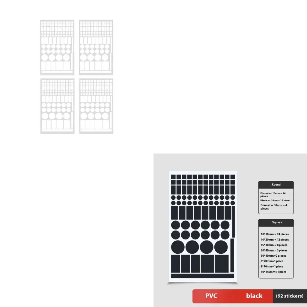  4 Sheets Adhesive Light Blocking Sticker For Electronic Device Indicators Nontoxic PVC LED Covers Easy Installation