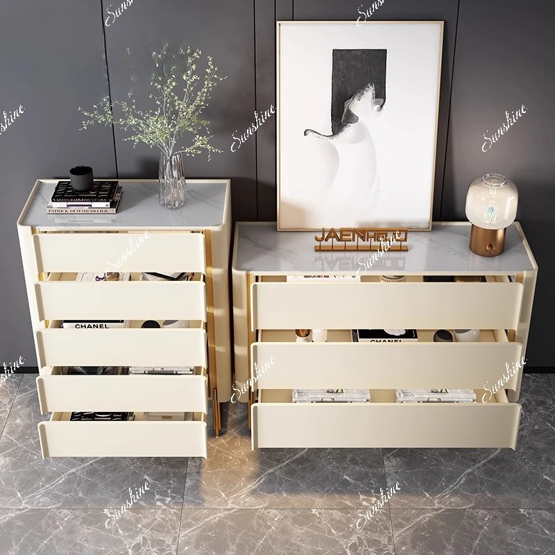 Modern light luxury chest of drawers simple bedroom storage six-drawer cabinet  FT