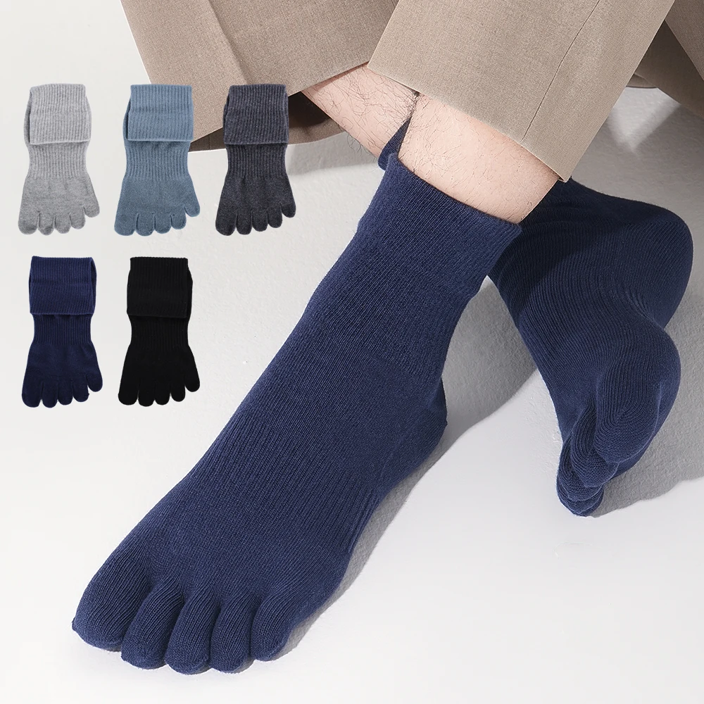 

3 pairs five-fingered socks climbing sports Toe Socks split-toe mid-calf cotton anti-slip breathable climbing socks