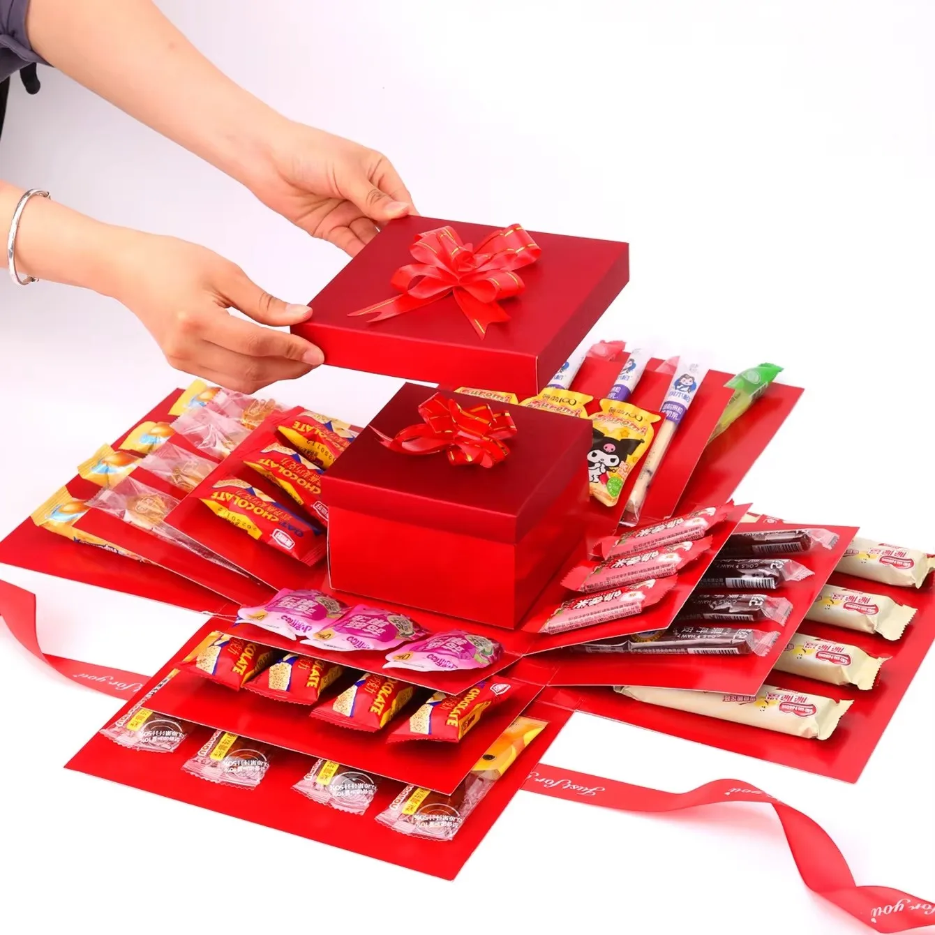 1 Stück Überraschungs-Explosionsbox zum Selbermachen, einfach zu installieren, kreativ, geeignet als Geschenk für Valentinstag, Geburtstag, Hochzeit und Jahrestag – Detail 2