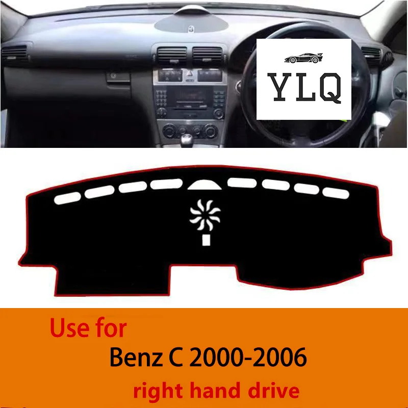 Обновленный высококачественный полиэстеровый чехол на приборную панель автомобиля для Mercedes-Benz C Class 2011-2013, солнцезащитный козырек с правым рулем, панель приборов