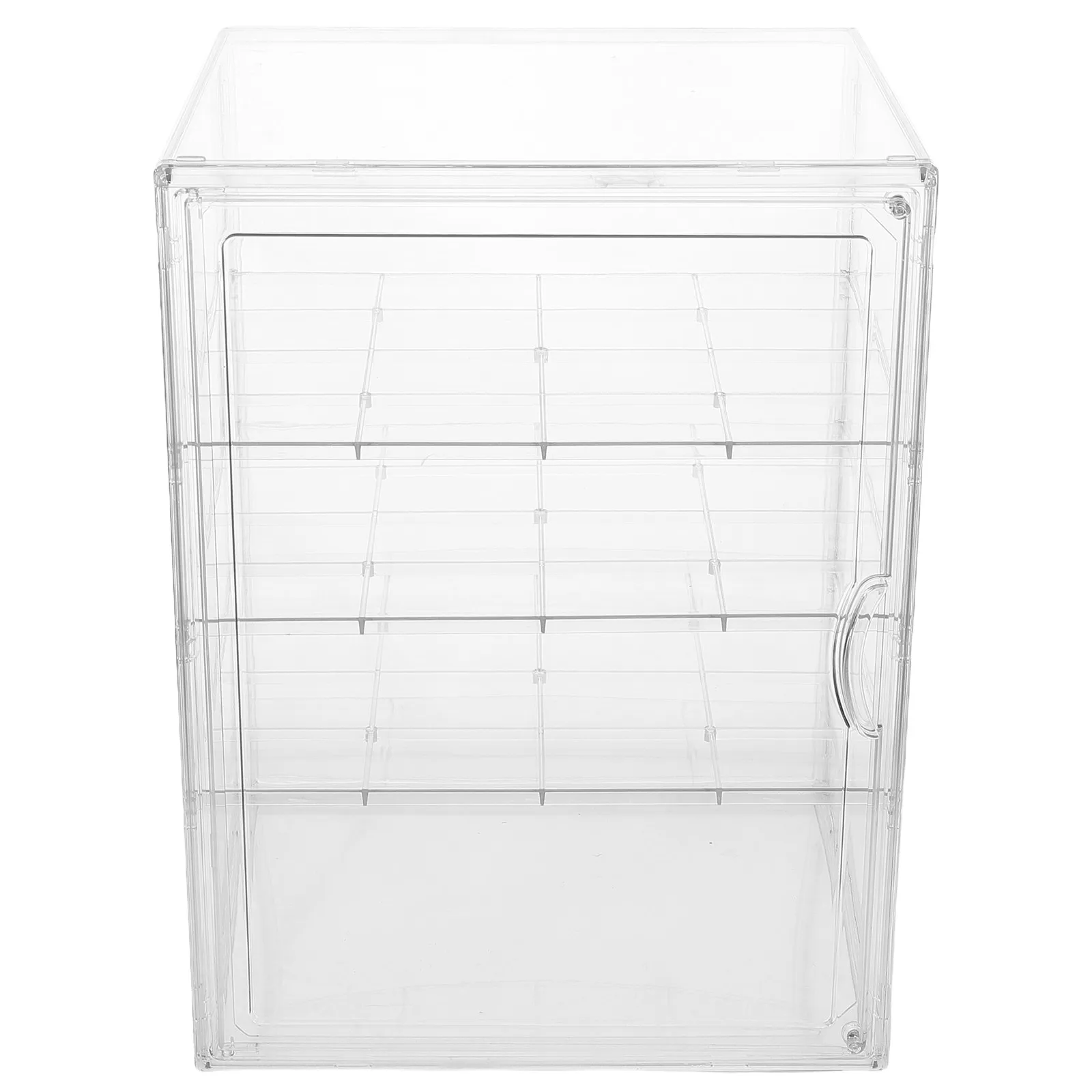 4-Level Adjustable Transparent Bakery Display Case Countertop for Cakes Pastries Desserts Bread Storage Dust Proof Freshness