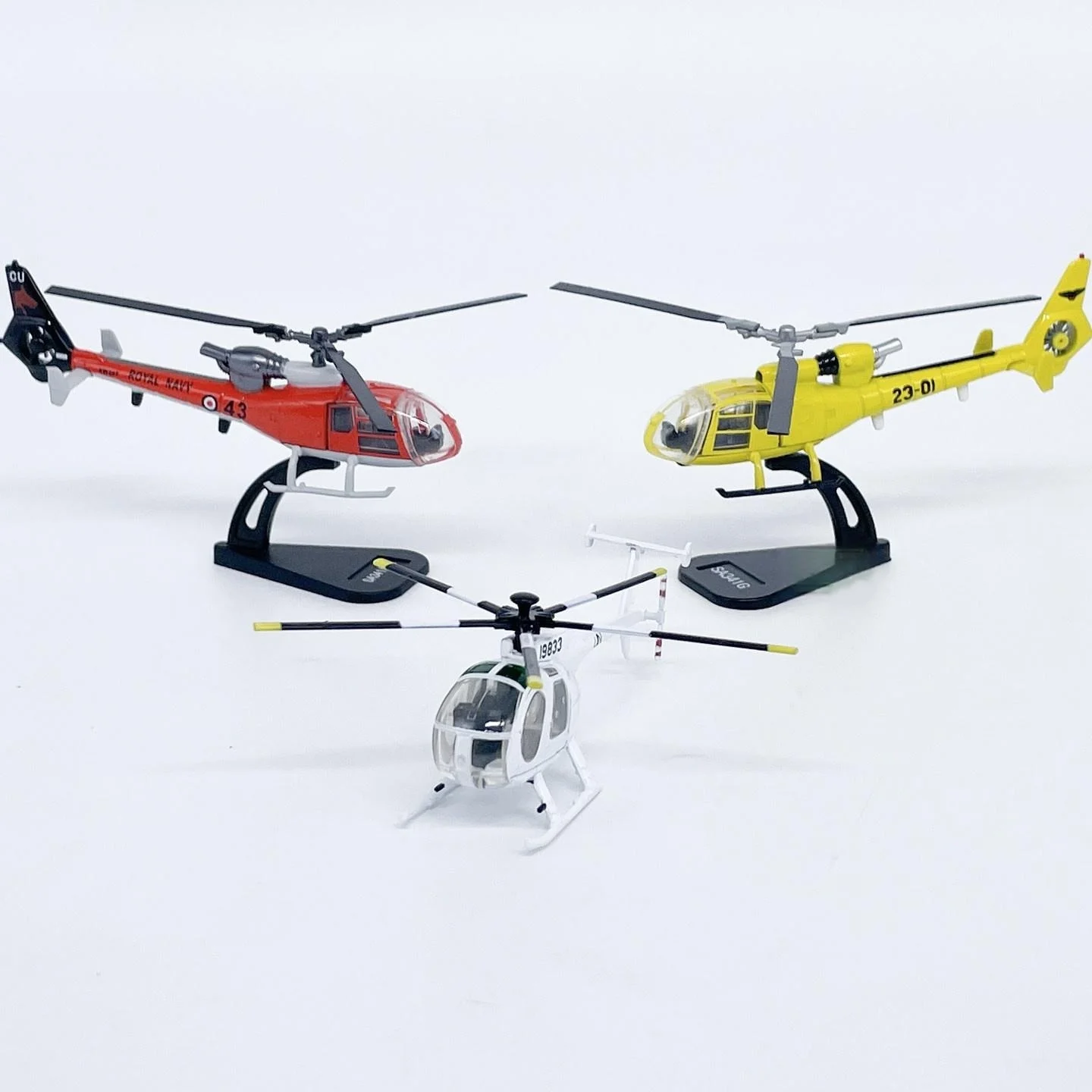 1:100 Scale American MD500 MH-6 Bird Helicopter Model Alloy Diecast Airplane Models For Aviation Birthday Gift With Propellers