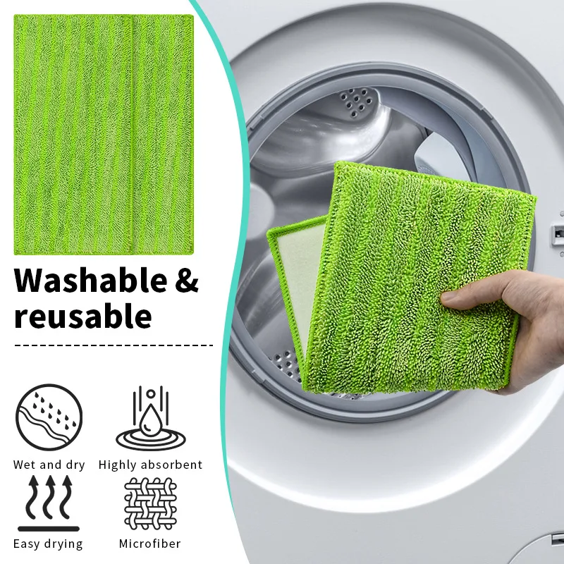 1Pc Reusable Washable Mop Pads for Swiffer WetJet Replacement Microfiber Wet Dry Sweep Cloth Mop Head Accessories Home Cleaning