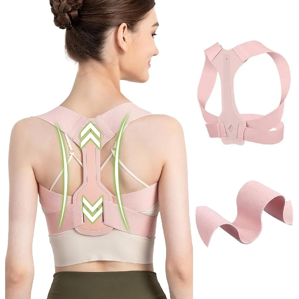 Adjustable Upper Back Brace for Support and Providing Pain Relief from Neck, Shoulder - Comfortable Upright Back Straightener