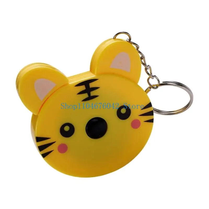 652F Fun Animal Themed Measuring Tape Keychain 1.5m ABS Shell PVC Cord