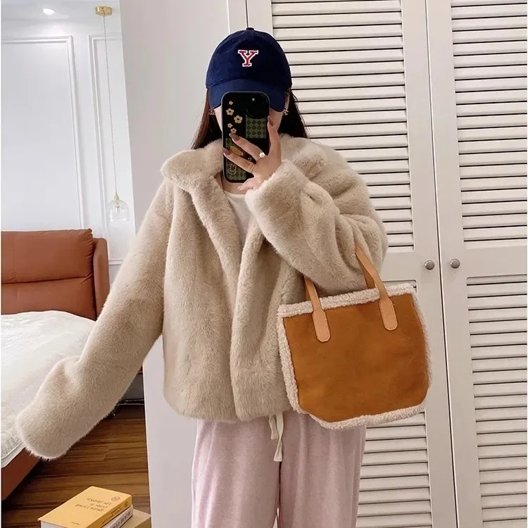 

Lamb Wool Jacket Women New In Coats Splashproof Water Resistant Moisture Repellent Liquid Shedding Fluid Deflecting Element Vibe