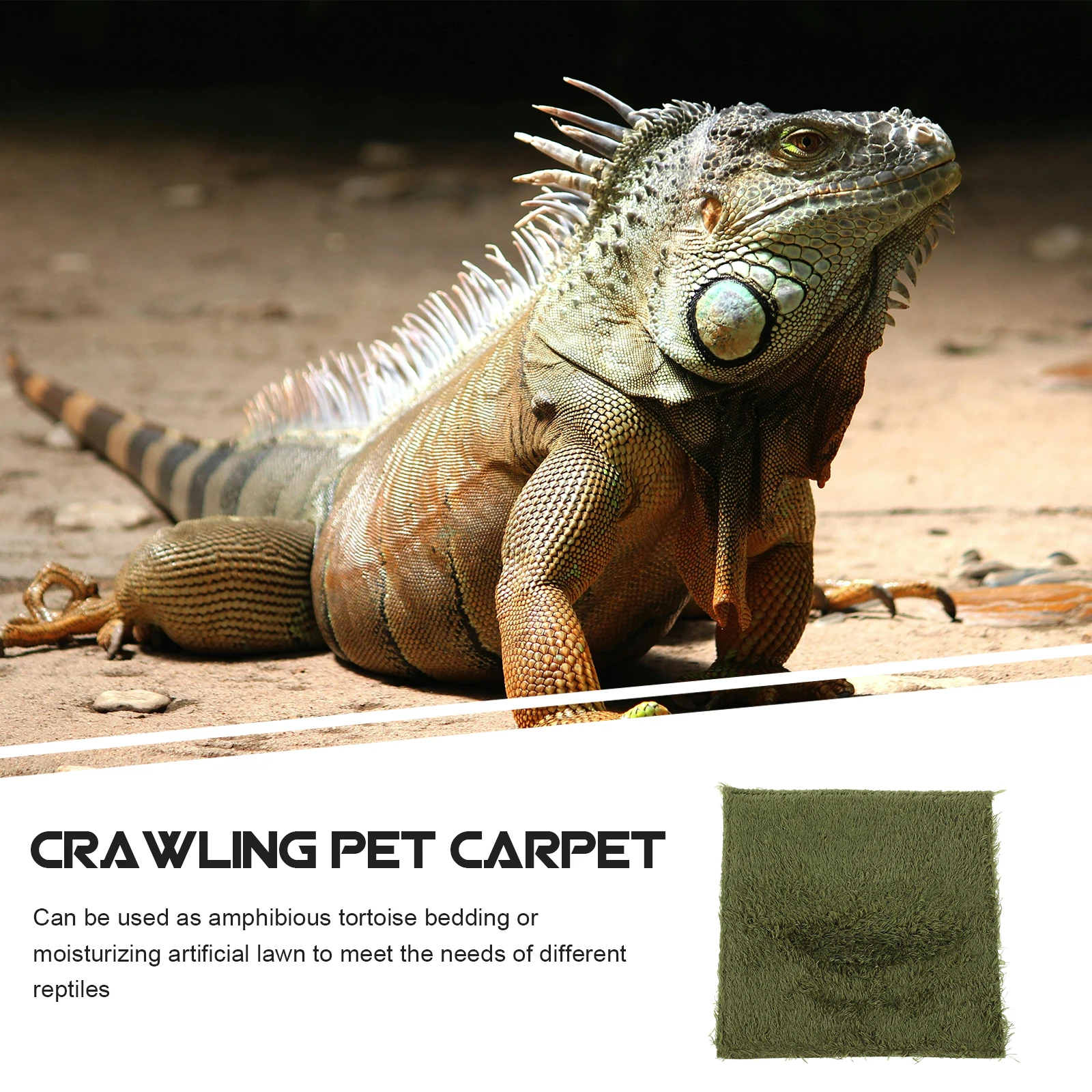 

20x20 Reptile Carpet Fake Lawn Tortoise Bedding Mat Terrarium Liners Reusable Cage Substrate Fiber Mats Pet Supplies