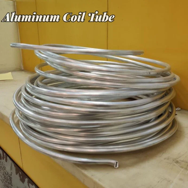 1M Aluminum Coil Tube Lubricating Oil Pipe Tube Coil OD 4/6/8/10/12/16mm 0.8mm1mm Thickness Air Conditioning Refrigeration