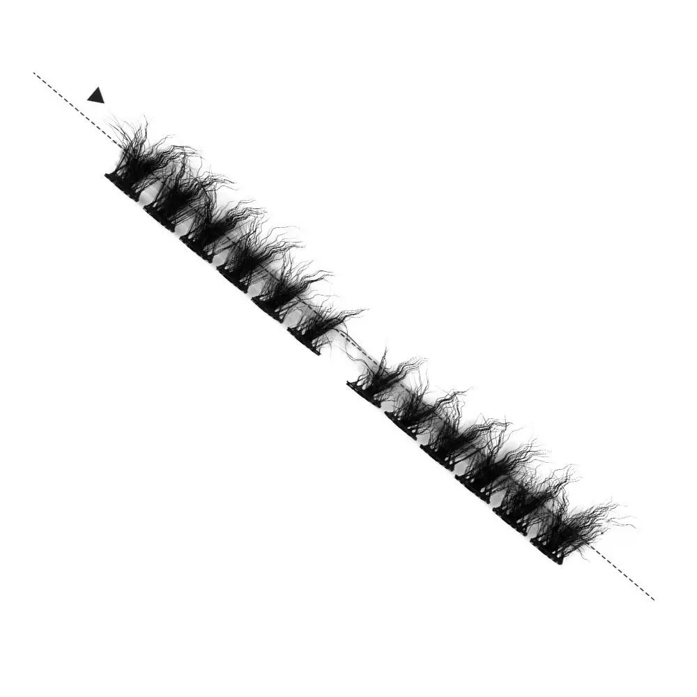 즉석 양모 속눈썹 연장 세트, 5D 곱슬 클러스터, 여러 쌍 팩, 드라마틱 룩 인조 속눈썹 세트, 3 쌍/세트