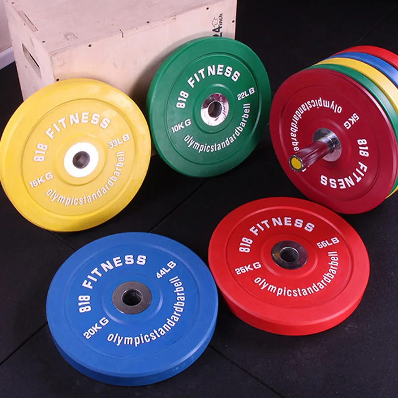 Colorul Barbell Weight Plates, Full Weight Competitive, Big Hole, Full Rubber Barbell Pieces, 5.5lbs-55lbs